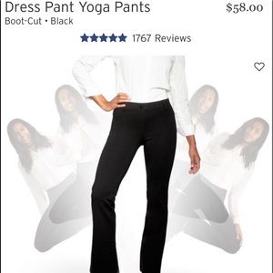 Betabrand Black Boot Cut Dress Pant Yoga Pants